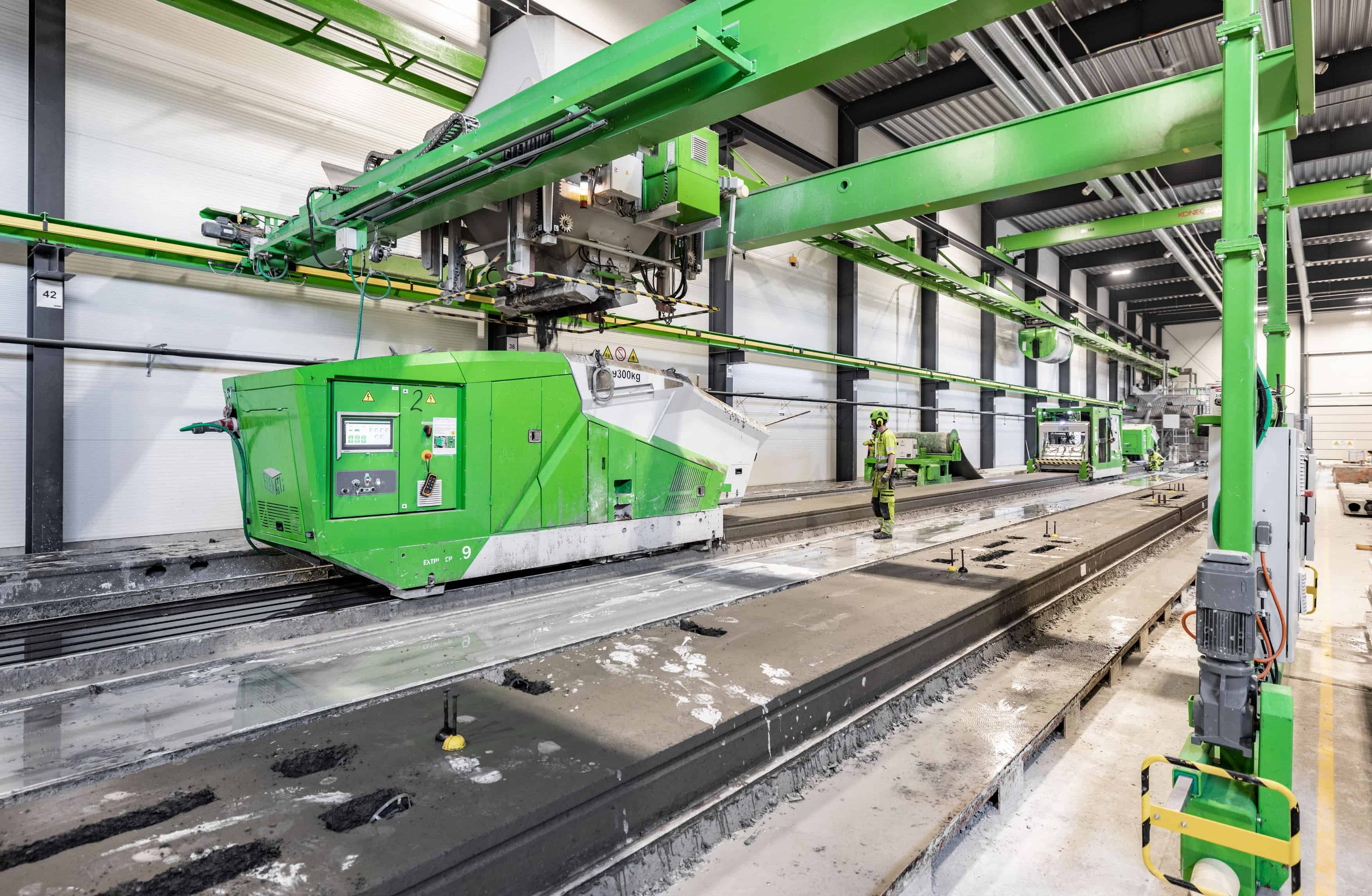 Automation in precast hollow core plants